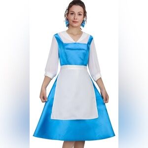 Belle costume size women’s small includes dress, apron, and hair bow